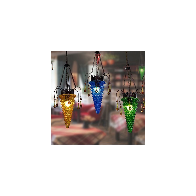Lampada a sospensione mini Pino Pino in vetro, 2 luci E26/E27, 48 cm