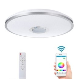Plafoniera LED Bluetooth con altoparlante musicale e timer, 33 cm, 36 W