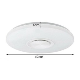 Lampada da incasso LED 36 W 40 cm con telecomando APP e altoparlante Bluetooth