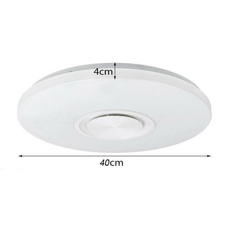 Lampada da incasso LED 36 W 40 cm con telecomando APP e altoparlante Bluetooth