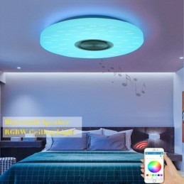 Lampada da incasso LED 36 W 40 cm con telecomando APP e altoparlante Bluetooth