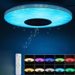 Plafoniera LED a filo 40 cm con controllo remoto tramite APP e altoparlante Bluetooth