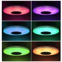 Plafoniera LED a filo 40 cm con controllo remoto tramite APP e altoparlante Bluetooth