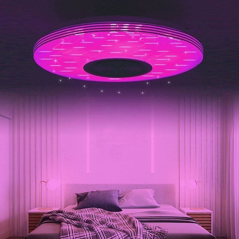 Plafoniera LED a filo 40 cm con controllo remoto tramite APP e altoparlante Bluetooth