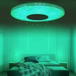 Plafoniera LED a filo 40 cm con controllo remoto tramite APP e altoparlante Bluetooth