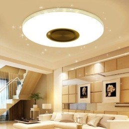 Plafoniera LED a filo 40 cm con controllo remoto tramite APP e altoparlante Bluetooth