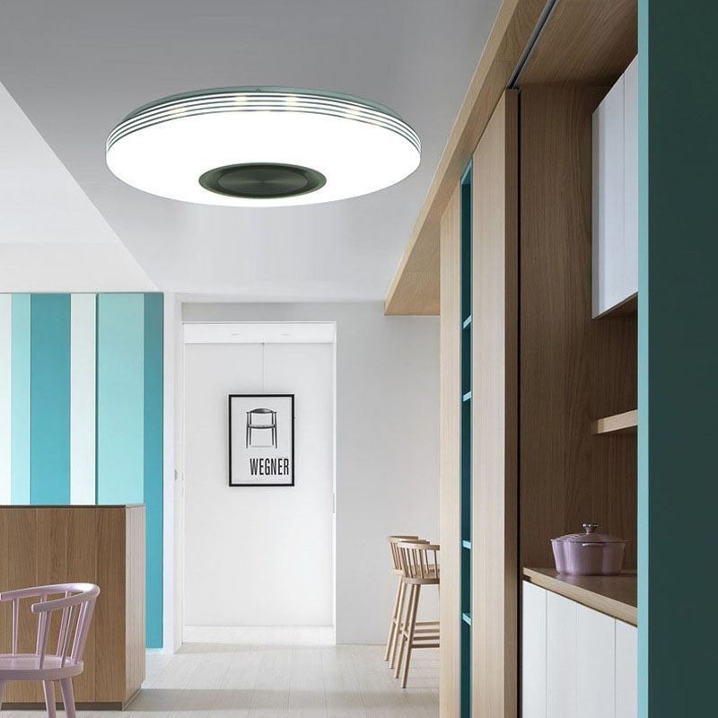Plafoniera LED a filo 40 cm con controllo remoto tramite APP e altoparlante Bluetooth