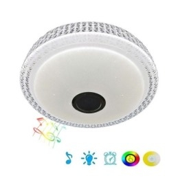Plafoniera LED a filo con telecomando APP, altoparlante Bluetooth, 40 cm