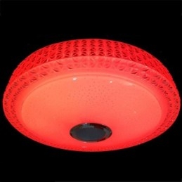 Plafoniera LED a filo con telecomando APP, altoparlante Bluetooth, 40 cm