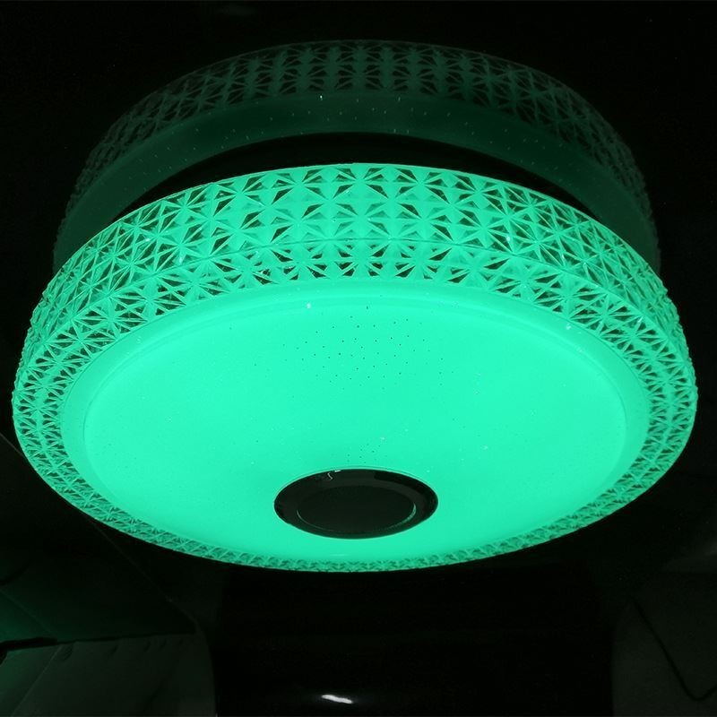 Plafoniera LED a filo con telecomando APP, altoparlante Bluetooth, 40 cm