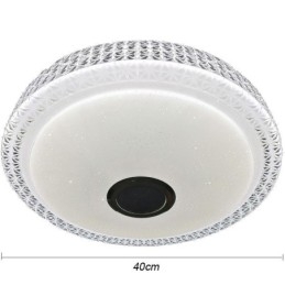 Plafoniera LED a filo con telecomando APP, altoparlante Bluetooth, 40 cm