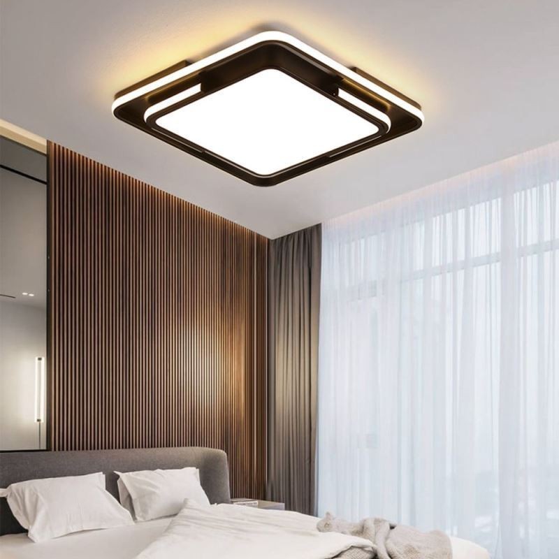 Plafoniera LED moderna quadrata in acrilico 50x50x6 cm 36 W