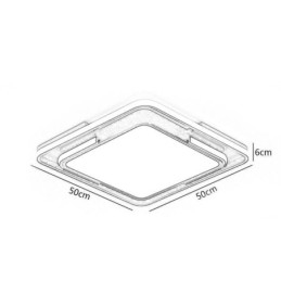 Plafoniera LED moderna quadrata in acrilico 50x50x6 cm 36 W