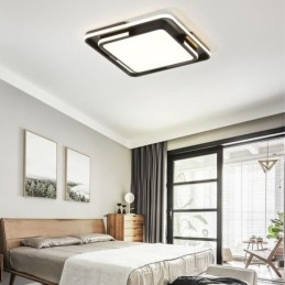 Plafoniera LED moderna quadrata in acrilico 50x50x6 cm 36 W