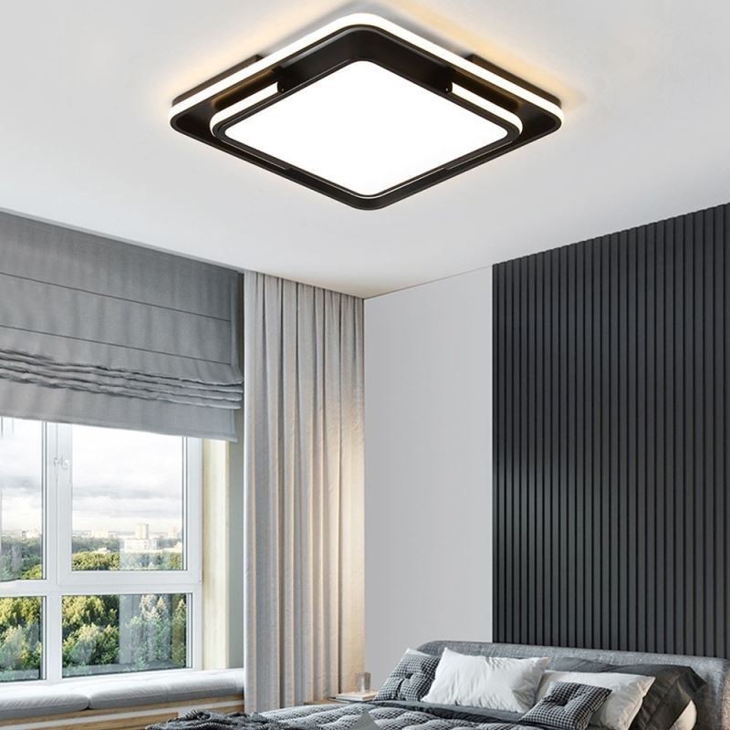 Plafoniera LED moderna quadrata in acrilico 50x50x6 cm 36 W