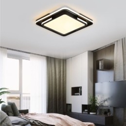 Plafoniera LED moderna quadrata in acrilico 50x50x6 cm 36 W