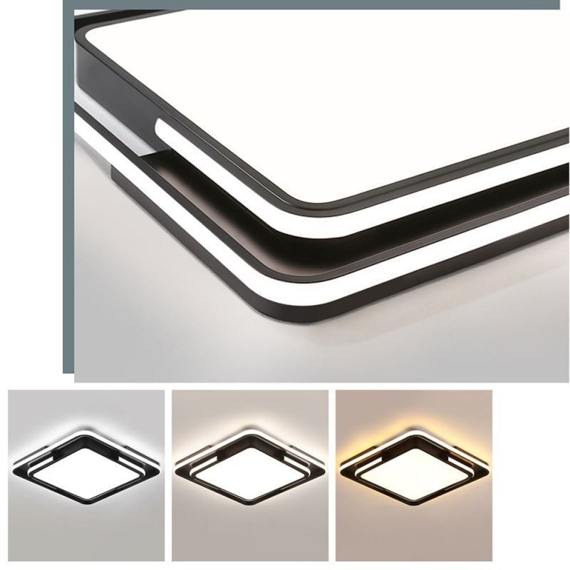 Plafoniera LED moderna quadrata in acrilico 50x50x6 cm 36 W
