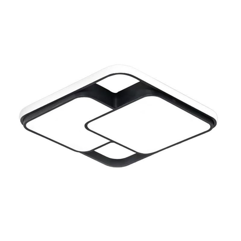 Plafoniera geometrica moderna a filo in acrilico 50 x 6 cm 30 W LED