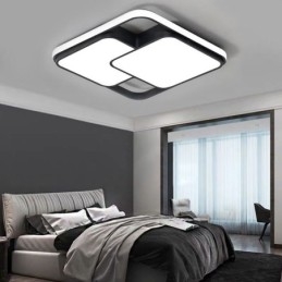 Plafoniera geometrica moderna a filo in acrilico 50 x 6 cm 30 W LED