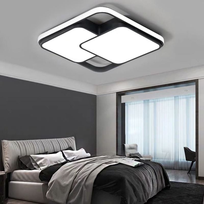 Plafoniera geometrica moderna a filo in acrilico 50 x 6 cm 30 W LED