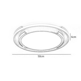 Plafoniera LED circolare moderna minimalista a filo 36 W 50 x 6 cm