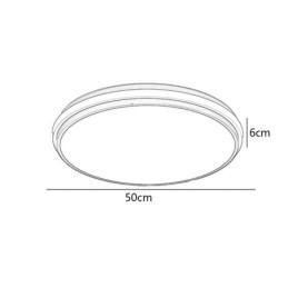 Plafoniera circolare a filo minimalista in acrilico LED 36W 50x6 cm