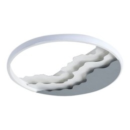 Plafoniera LED rotonda a onda in acrilico da montare a filo 50x6 cm 36W