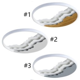Plafoniera LED rotonda a onda in acrilico da montare a filo 50x6 cm 36W