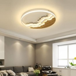 Plafoniera LED rotonda a onda in acrilico da montare a filo 50x6 cm 36W