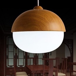 Lampadario a sospensione mini moderno contemporaneo in legno e bambù