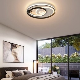 Plafoniera LED moderna rotonda in acrilico 50×6 cm