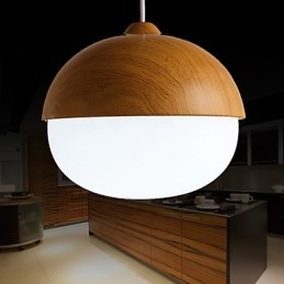 Lampadario a sospensione mini moderno contemporaneo in legno e bambù