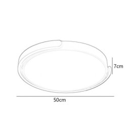 Plafoniera rotonda a filo in acrilico LED 36W 50x50x7 cm