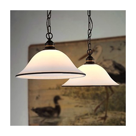 Lampadario moderno contemporaneo mini in metallo e vetro 80 cm