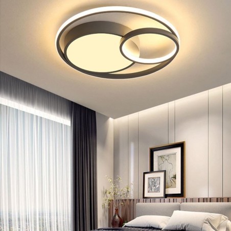 Plafoniera circolare a LED a filo moderna, 50 x 6 cm o 60 x 6 cm