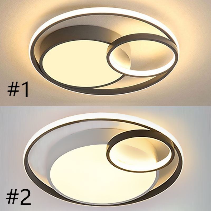 Plafoniera circolare a LED a filo moderna, 50 x 6 cm o 60 x 6 cm