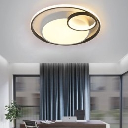 Plafoniera circolare a LED a filo moderna, 50 x 6 cm o 60 x 6 cm