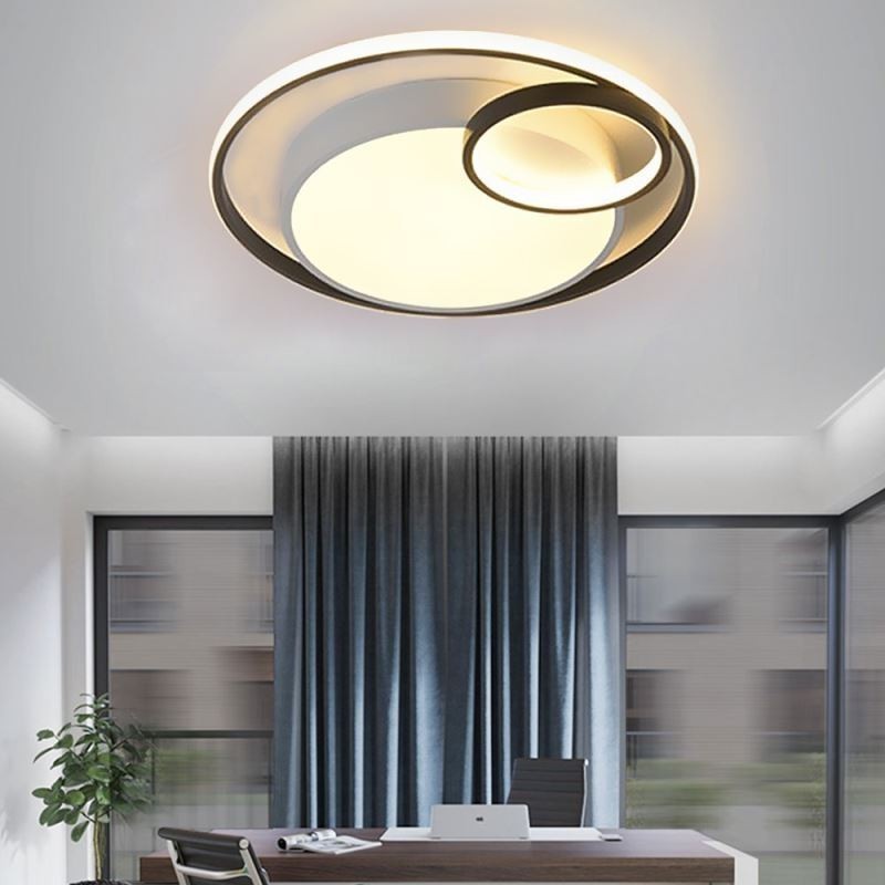 Plafoniera circolare a LED a filo moderna, 50 x 6 cm o 60 x 6 cm