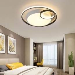 Plafoniera circolare a LED a filo moderna, 50 x 6 cm o 60 x 6 cm