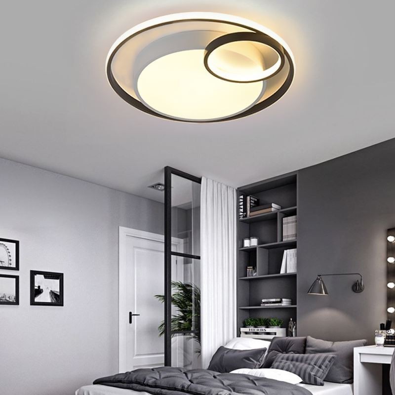 Plafoniera circolare a LED a filo moderna, 50 x 6 cm o 60 x 6 cm