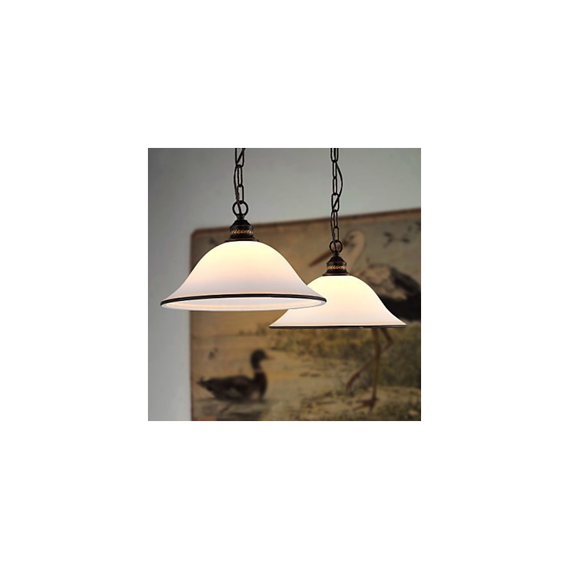 Lampadario moderno contemporaneo mini in metallo e vetro 80 cm