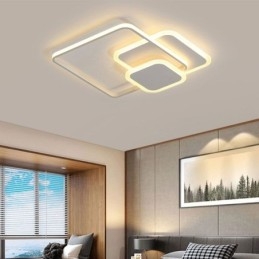 Plafoniera LED da soffitto a filo con cornici quadrate 50×6 cm 36 W
