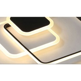 Plafoniera LED da soffitto a filo con cornici quadrate 50×6 cm 36 W