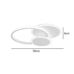 Plafoniera LED rotonda moderna in acrilico a montaggio a filo 50 × 6 cm 36 W