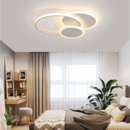 Plafoniera LED rotonda moderna in acrilico a montaggio a filo 50 × 6 cm 36 W