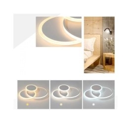 Plafoniera LED rotonda moderna in acrilico a montaggio a filo 50 × 6 cm 36 W