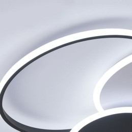 Plafoniera LED rotonda moderna in acrilico a montaggio a filo 50 × 6 cm 36 W