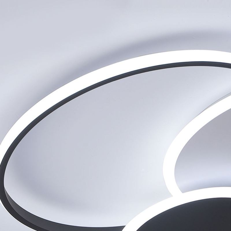 Plafoniera LED rotonda moderna in acrilico a montaggio a filo 50 × 6 cm 36 W