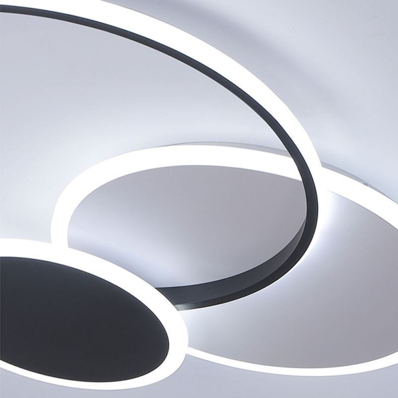 Plafoniera LED rotonda moderna in acrilico a montaggio a filo 50 × 6 cm 36 W