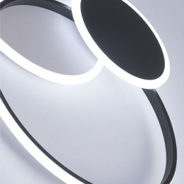Plafoniera LED rotonda moderna in acrilico a montaggio a filo 50 × 6 cm 36 W